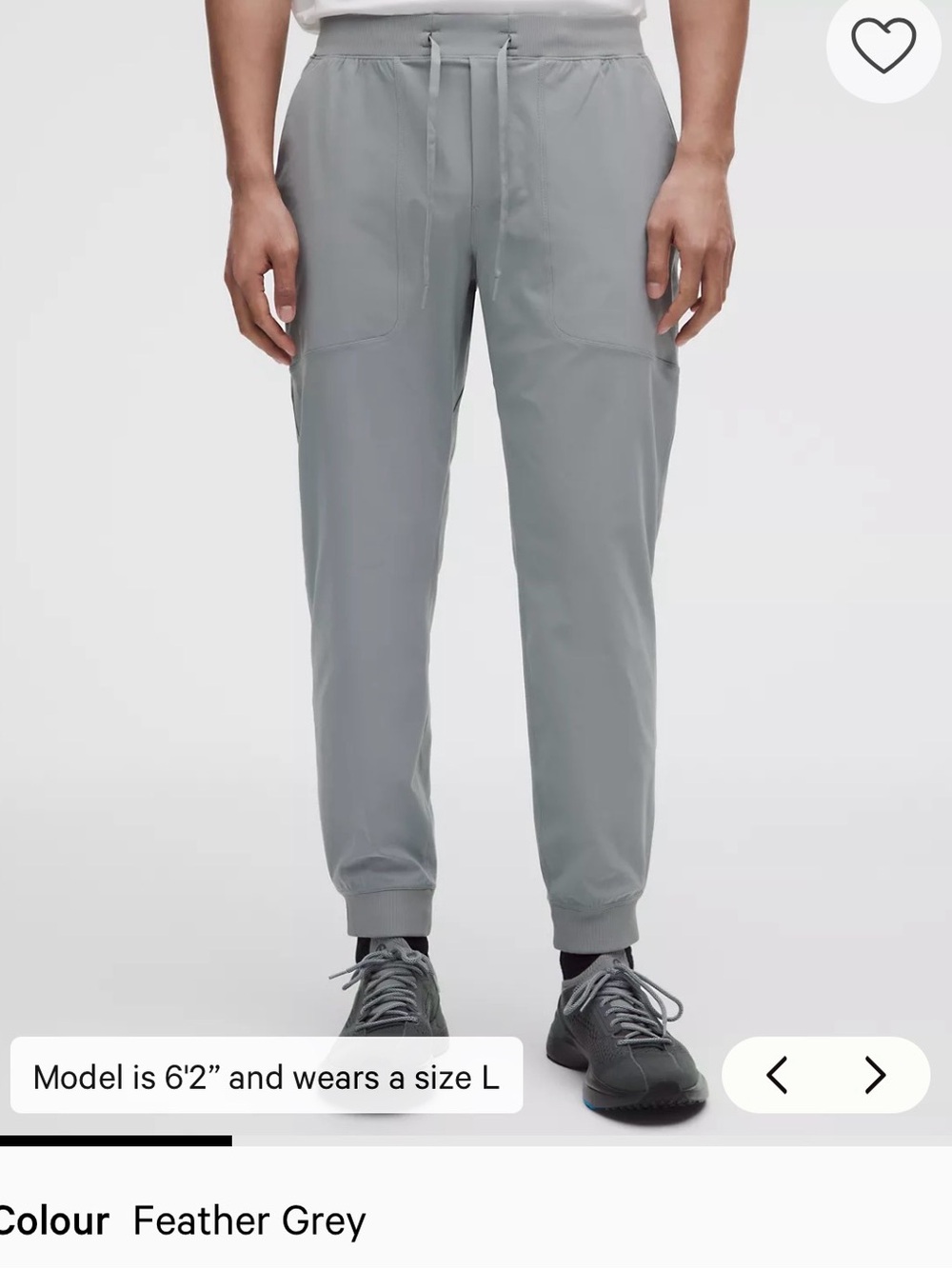 lululemon athletica Feather Grey Men’s Joggers